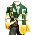 thumbnail image 4 of IWRICH Men's St. Patrick’s Day Corduroy Printed Jacket Shamrock Holiday Party Coat Casual Plus Size Blazer 01-Green M, 4 of 4