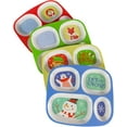 thumbnail image 2 of 4E's Novelty Christmas Dinnerware Divided Plates For Kids (Set of 4) Melamine Plastic BPA Free Sectional Holiday Dinner Plates, Christmas Dishes for kids - Top Rack Dishwasher Safe, 2 of 7
