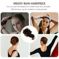 thumbnail image 6 of Raindrops Messy Bun Hairpiece Ponytail - Dark Brown, 6 of 6