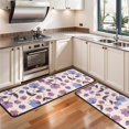 thumbnail image 3 of Kitchen Rugs Sets Of 2,Pioneer Flower Floral Print Pattern Anti Fatigue Kitchen Mat Rugs Non Slip Washable,Decorative Kitchen Floor Mats for Kitchen,Sink,Laundry,17"x47"+17"x47", 3 of 5