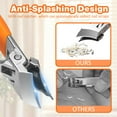 thumbnail image 4 of Meottam 2 Pack Slanted Nail Clippers for Thick Nails - Upgraded Wide Jaw Opening Anti-Splash Slanted Curved Nail Clippers with Catcher, 45 Degrees Ingrown Toenail Clippers for Adilts Seniors, 4 of 7