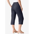 thumbnail image 3 of Roaman's Women's Plus Size Easy-Wear Straight Leg Capri, 3 of 4
