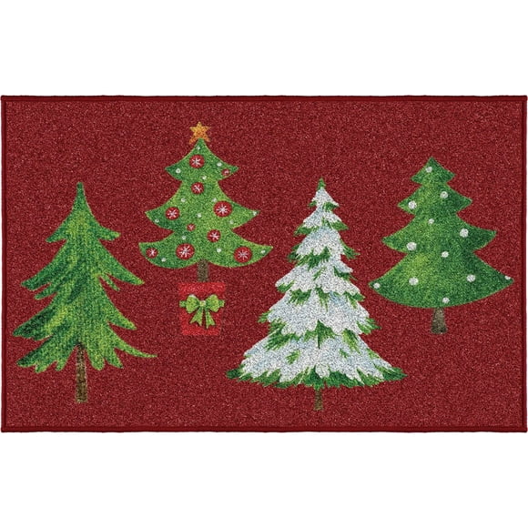 Studio par Korhani, 50x76cm Holiday time Tapis d'accent imprimé à quatre arbres