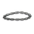 thumbnail image 1 of 925 Sterling Silver Black Plated Rice Bead Stackable Ring Fancy/, 1 of 8