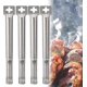 thumbnail image 1 of 4pcs Adjustable Stainless Steel BBQ Burner, Universal Replacement Straight Tube for Gas Grill, 1 of 1