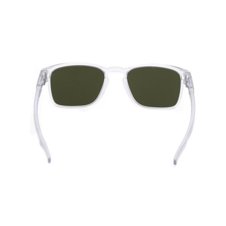Oakley OO9353 07 Latch Square Matte Clear Frame Dark Grey Lenses Sunglasses