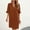 Brown, variant on Blczomt Womens Winter Dress Elbow Sleeve Dressy Brown Formal Dresses V Neck Solid Color Midi Trendy Dresses