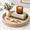 Beige Resin, variant on Gray Decorative Concrete Serving Tray for Home Coffee Table Centerpiece