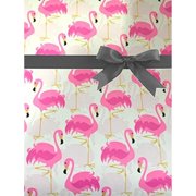 Angle View: extra long pink flamingo all occasion gift wrap wrapping paper large 18ft roll