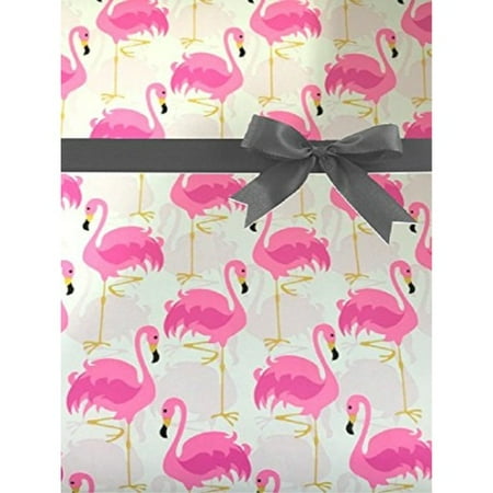 extra long pink flamingo all occasion gift wrap wrapping paper large 18ft roll