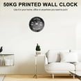 thumbnail image 3 of 50KG Print Wall Clock Circular Gym Weight Lifting Dumbbell Bodybuilding Silent Acrylic Clock, 3 of 7