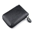 thumbnail image 5 of Men's Wallet Genuine Leather Credit Card Holder RFID Blocking Zipper Thin Pocket, 5 of 5