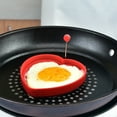 thumbnail image 3 of Heart Shaped Pancake Pancake Holiday Breakfast Tools Star Egg Frying Silicone For Frying Eggs Making Festive Pancakes For Holiday Breakfasts Themed Celebrations Valentine's Day Baking Pan with Rack, 3 of 4