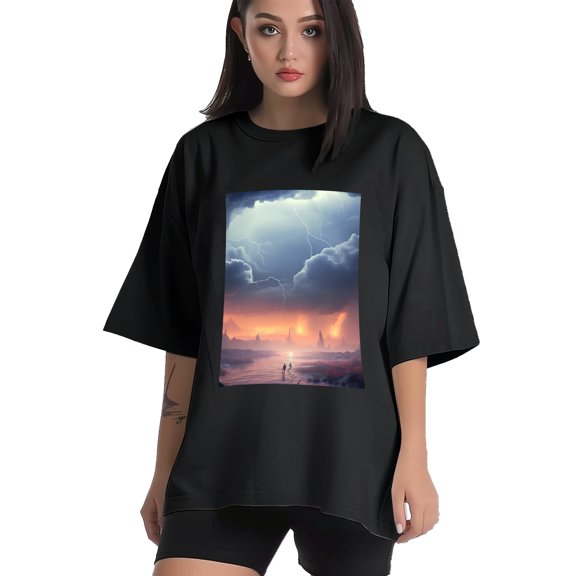 Plus Size Shirt for Women Black Tops for Women Short Sleeves Shirt for Women Doomsday T Shirt Crewneck Shirt for Women XS