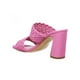 thumbnail image 4 of Sandalias Con Tacon Tipo Piel Rosa Casuales Formales rosa 26 Incógnita 088D6F, 4 of 6