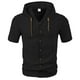 thumbnail image 2 of pstuiky camisetas de hombre, Blusa de manga corta con cuello vuelto, transpirable, con botones y color liso para hombre camisetas de hombre m, 2 of 5