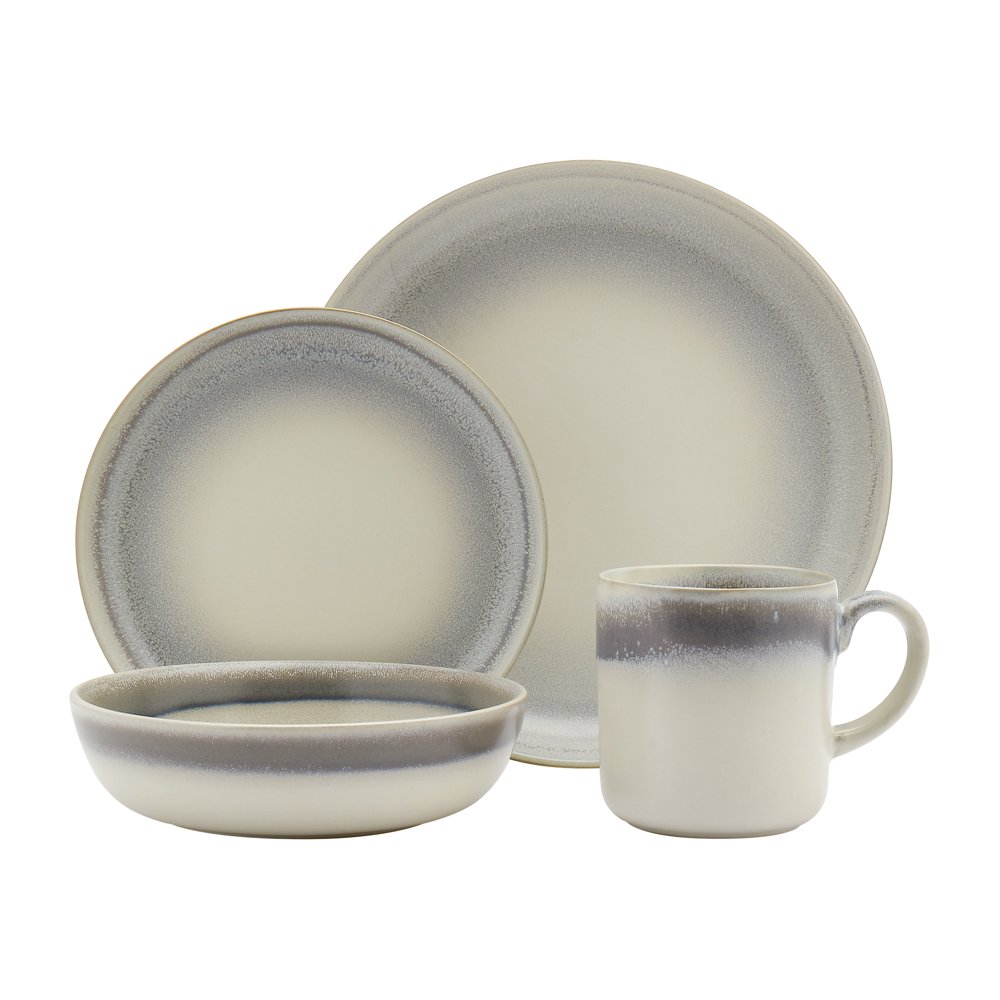 Tabletops Gallery 16 Piece Dinnerware Set Hudson with Reactive Glaze