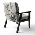 thumbnail image 5 of Designart "Asian Art White And Grey Butterfly" Upholstered Asian Accent Chair and Global Arm Chair - Multiple Color & Pattern, 5 of 7