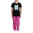 thumbnail image 4 of CafePress - Mother Of The Bride Blue Heart - Women's Short Sleeve Print T-Shirt and Pants Dark Cotton Pajama Set, 4 of 7