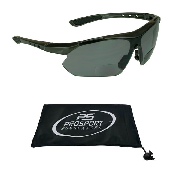 proSPORT BIFOCAL Wrap Around Sport Tinted Sun Reader Gray Men Women