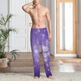 thumbnail image 4 of Salouo Snowfall Sky White Purple Print Pajama Pants for Men, Lounge Pants Elastic Waistband Casual Men's sleepwear Loungewear Sleep Pajama Pant -X-Large, 4 of 7