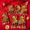 thumbnail image 4 of Gaiwos 6 PCS Chinese Red Envelopes 2026, Chinese New Year Red Envelope, Large Lucky Money Envelope Lunar Horse Year Hong Bao with Gold Foil Embossed Pattern and Greetings for Spring Festival, 4 of 8