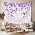 thumbnail image 2 of Purple Polka Dot Tapestry for Bedroom Wall Hanging Tapestry, Abstract Modern Art Dots Watercolor Ceiling Backdrop Tapestries Poster Blanket Wall Decor for Teens Room Living Room Dorm 55" x 73", 2 of 8