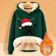thumbnail image 2 of WILLBEST Sudadera Navideña para Mujer, con Estampado de Letras Navideñas, de Lana Gruesa, Cálida para El Invierno XXXXX-Grande, 2 of 4