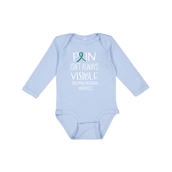 Inktastic Trigeminal Neuralgia Awareness Pain Isn't Always Visible Boys or Girls Long Sleeve Baby Bodysuit