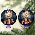 thumbnail image 2 of Happy Halloween Vampire Golden Retriever BOO with Pumpkins Fun and Spooky Ceramic Round Ornament Goldens Dog Lover Gifts Idea Home Tree Decor - 00018, 2 of 5