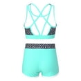 thumbnail image 3 of YONGHS Girls Rash Guard Swimwear Crisis Cross Tank Top with Shorts 2 Piece Gymnastics Sports Outfits Mint Green 14, 3 of 7