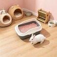 thumbnail image 4 of Plastic Cat Litter Box,12.2x8.3x6.3 Inch Open Top High-Sides Litter Pan Including Scoop,Large Odor-Free Low Entrance for Senior & All Cats,Gray, 4 of 7