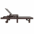 thumbnail image 2 of WestinTrends Shoreside Poly Reclining Chaise Lounge for Outdoor, Patio, Garden, Dark Brown, 2 of 10