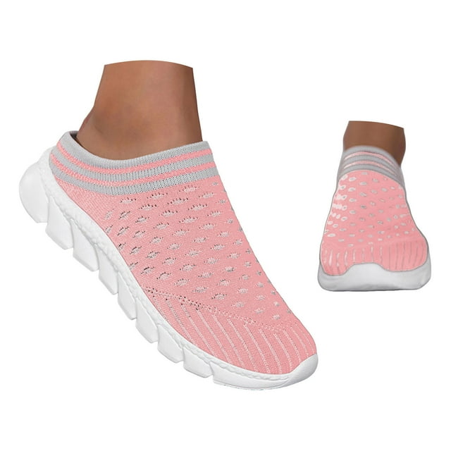 GWAABD Pantoufles Compensées à Plateforme à Bout Fermé Décontractées pour Femmes Grande Taille Semelle Souple à Enfiler Ajourées Mode Été Chaussures d'Extérieur pour Femmes Chaussures de Marche Décontractées pour Femmes