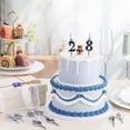 thumbnail image 7 of 1 Set Number Candle Holder Set, Silver Candle Holder Gifts Handmade Recycled Toppers for Birthdays Cakes Anniversaries Celebrations,1.57*3.94 inch., 7 of 7