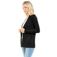 thumbnail image 6 of Made by Olivia Women's Open Front Long Sleeve Classic Knit Cardigan, 6 of 7