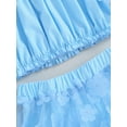 thumbnail image 6 of Biezeib Girls 3 Piece Swimsuits Long Sleeve Cami Tops Blue Thong 3D Flower Mesh Skirt Bathing Suits, 6 of 6