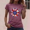 thumbnail image 5 of USA Flag Tee Shirt for Women 4th of July Memorial Day T Shirt American Proud T Shirt Casual Short Sleeve Graphic Tee, 5 of 7