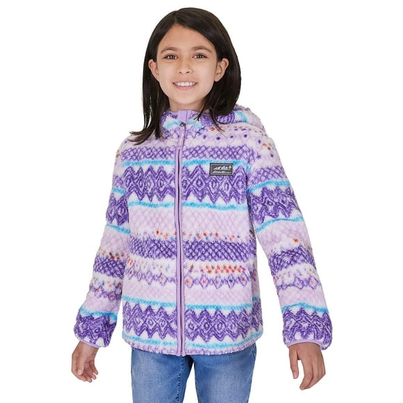 Eddie Bauer Kids Quest Plush Fleece Hooded Jacket (Cream, Large 14/16)