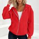 thumbnail image 4 of Neewe Hoodies Shirts for Women Early Fall Long Sleeve Tops Plain Outfits Tops Fashion Full Zip Tees 2025, 4 of 7