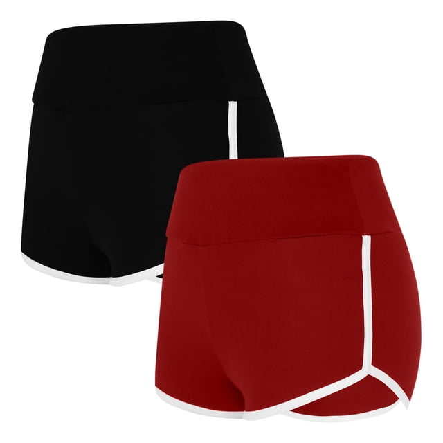 Timegard 2pc Shorts for Women Casual Workout Running Shorts Fitting Comfy Athletic Summer Solid Color