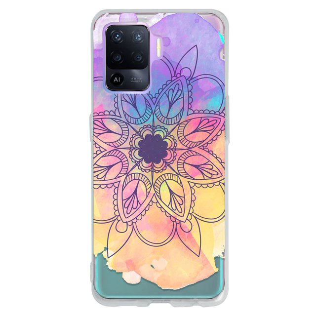 Funda InstaCase para Oppo Reno 5 Lite Mandala Acuarela Uso rudo Protector Antigolpes