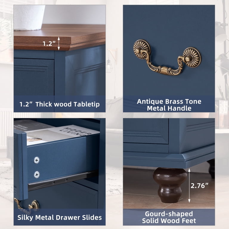 Joaxswe, Dresser, 54 inches wide, 7 drawers, dark blue - Walmart.com