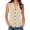 Beige, variant on Linen Vest Women Striped Shirt Casual Loose V Neck Button Down Peter Pan Collar Cute Sleeveless Blouses