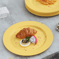 thumbnail image 6 of ReaNea 10 Inch Gold Yellow Plastic Plates 8 Pieces, Unbreakable And Reusable Light Weight Dinner Plates BPA Free, 6 of 9