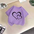 thumbnail image 5 of WEAIXIMIUNG Hauts pour Adolescentes Tendance Fleur Mignon Graphique Col Rond Manches Courtes T-Shirt Décontracté d'Été 150, 5 of 5