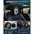 thumbnail image 5 of Ghost Face Headrest Covers 2Pcs Spooky Car Interior Upgrade Halloween Themed Headrest Protector Breathable Soft Fabric Easy Install for Vehicle Auto SUV (D), 5 of 8