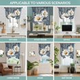 thumbnail image 6 of Tie Up Curtains for Windows Rustic Daisy Valance Adjustable Balloon Curtain Yellow Sunflower Blue Wood Grain Tie Up Shades for Kitchen Living Room Bedroom Privacy Curtain Drape 34x45 Inch, 6 of 9