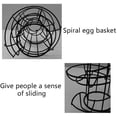 thumbnail image 5 of Soporte para huevos de cocina Estante de almacenamiento en espiral Soporte para estante para huevos Soporte para dispensador en espiral Capacidad para hasta 18 huevos (negro). Afortunado Sencillez, 5 of 5