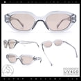 thumbnail image 2 of Retro Vintage Style Hipster Beveled Plastic Geometric Cat Eye Sunglasses Slate - Light Beige, 2 of 8